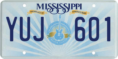 MS license plate YUJ601
