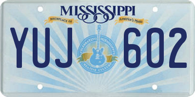 MS license plate YUJ602
