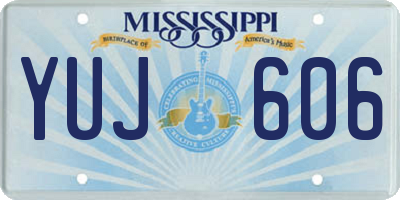 MS license plate YUJ606