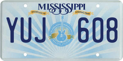 MS license plate YUJ608