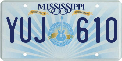 MS license plate YUJ610