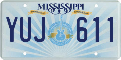 MS license plate YUJ611