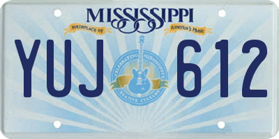 MS license plate YUJ612