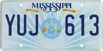 MS license plate YUJ613
