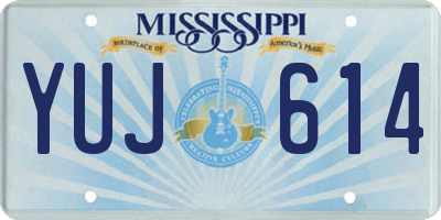 MS license plate YUJ614