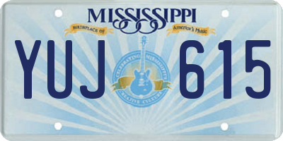 MS license plate YUJ615