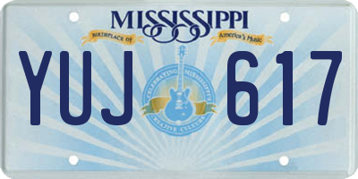 MS license plate YUJ617