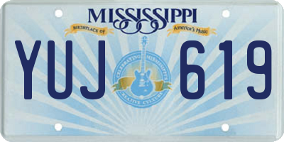MS license plate YUJ619