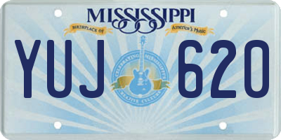 MS license plate YUJ620