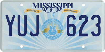 MS license plate YUJ623