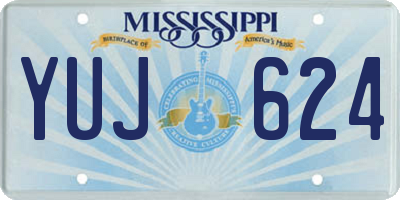 MS license plate YUJ624