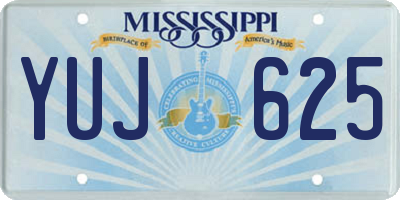 MS license plate YUJ625