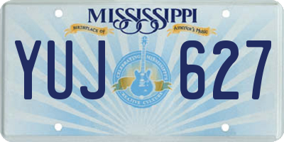 MS license plate YUJ627
