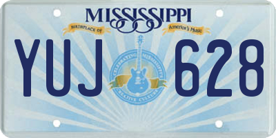 MS license plate YUJ628