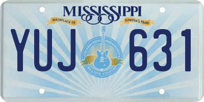 MS license plate YUJ631