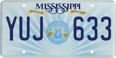 MS license plate YUJ633
