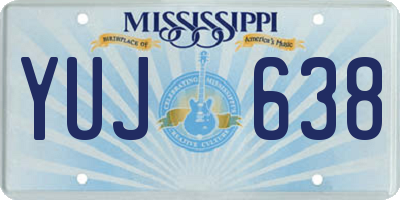 MS license plate YUJ638