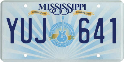 MS license plate YUJ641