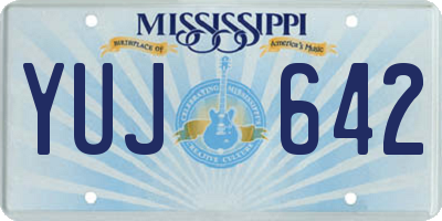 MS license plate YUJ642