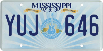 MS license plate YUJ646
