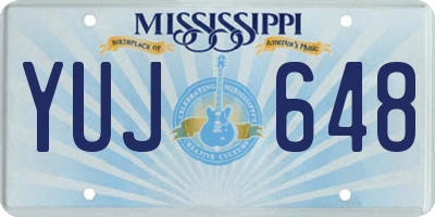 MS license plate YUJ648