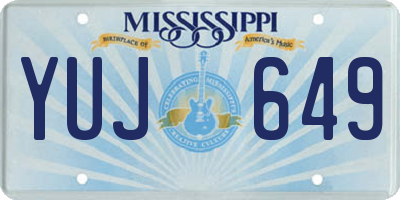 MS license plate YUJ649