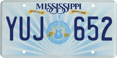 MS license plate YUJ652
