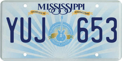 MS license plate YUJ653