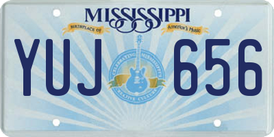 MS license plate YUJ656