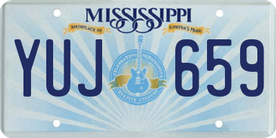 MS license plate YUJ659