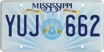 MS license plate YUJ662