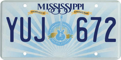 MS license plate YUJ672