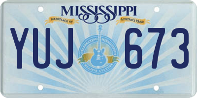 MS license plate YUJ673