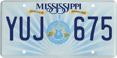 MS license plate YUJ675