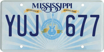 MS license plate YUJ677