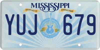 MS license plate YUJ679