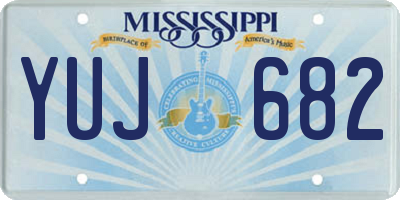 MS license plate YUJ682