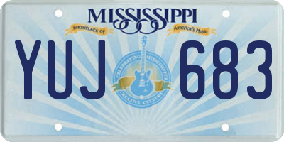 MS license plate YUJ683