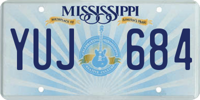 MS license plate YUJ684