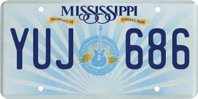 MS license plate YUJ686