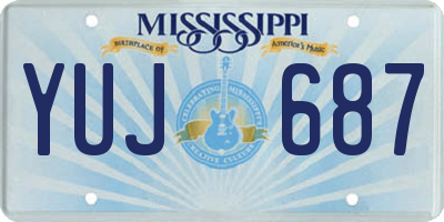 MS license plate YUJ687