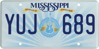 MS license plate YUJ689