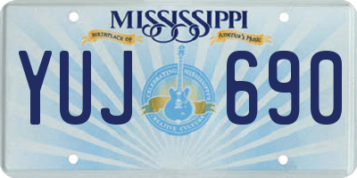 MS license plate YUJ690