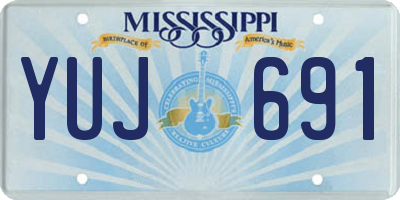 MS license plate YUJ691