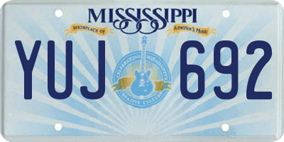 MS license plate YUJ692