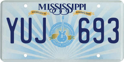 MS license plate YUJ693