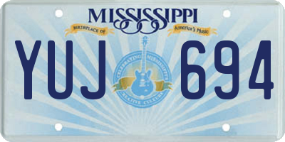MS license plate YUJ694