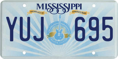 MS license plate YUJ695