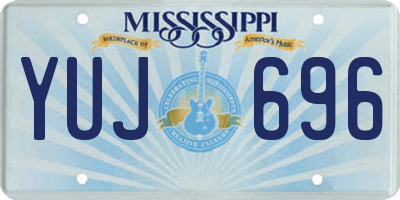 MS license plate YUJ696