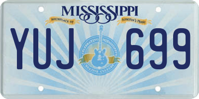 MS license plate YUJ699